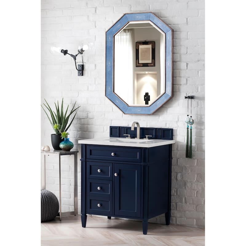 James Martin Vanities Brittany 30" Single Vanity, Victory Blue - 36 x 23.50 x 34