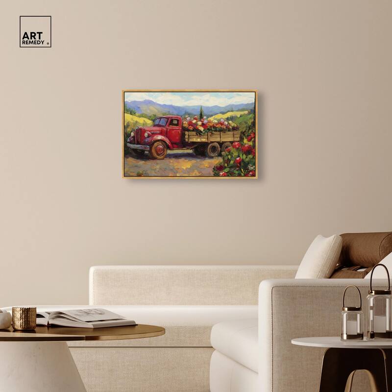 Flowers in Transit II Canvas by Art Remedy