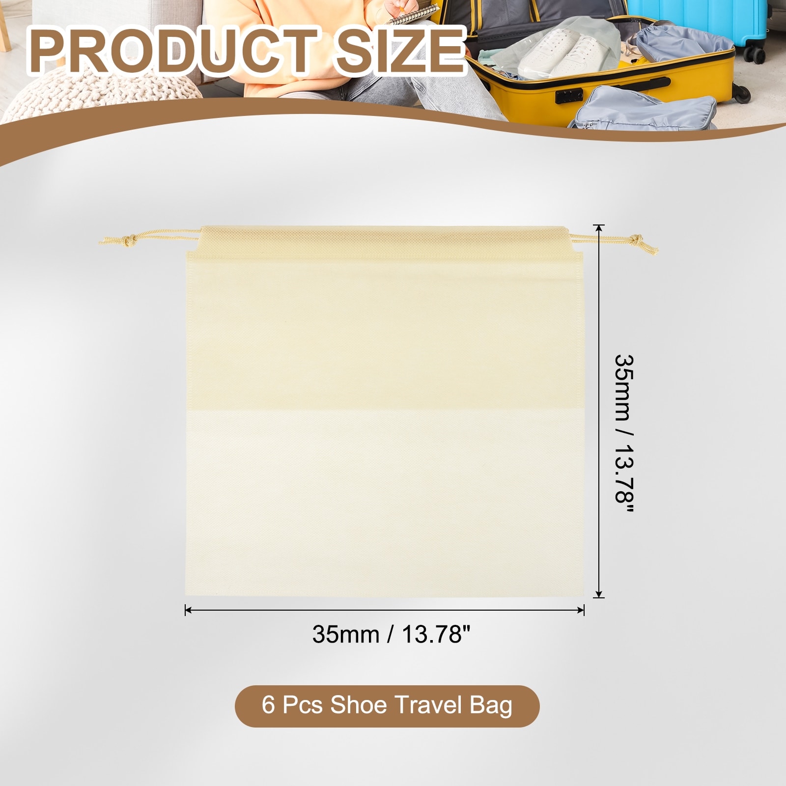 Shoe Bags for Travel Dustproof Drawstring Bags Dust Cover