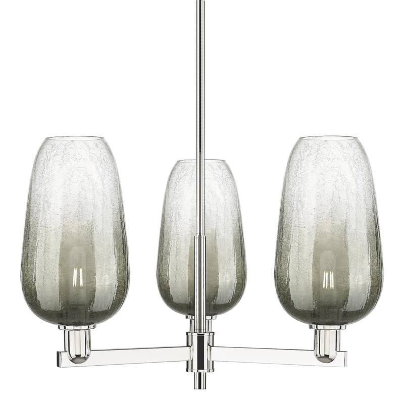 Innovations Lighting 716-3CR-17-18 Brookhaven Flute Chandelier - Polished Nickel / Slate