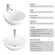 preview thumbnail 11 of 39, 24" Bathroom Vanity Set Tempered Glass/ Ceramics Sink Combo Wall Mounted Natural Cabinet Faucet Drain Mirror