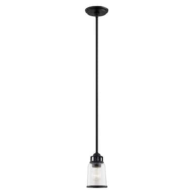 Livex Lighting 1 Light Mini Pendant, 40021-04 - 5" Dia x 15" - 45" Adj. H
