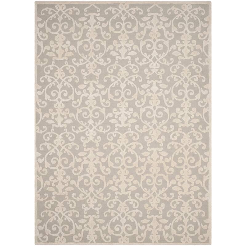 SAFAVIEH Handmade Glamour Jerka Modern Viscose Rug - 8' x 11' - Grey/Ivory