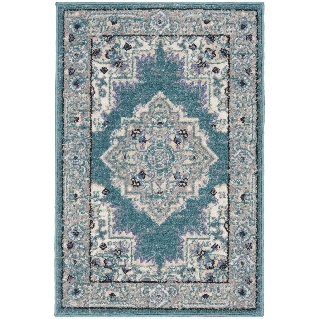 Hequ Power Loomed Distressed Floral Area Rug - 2' x 3'