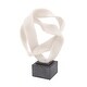 preview thumbnail 2 of 8, Allan Andrews Abstract Intertwining Off White Sculpture on Charcoal Base - 16.75"H 11.5"W