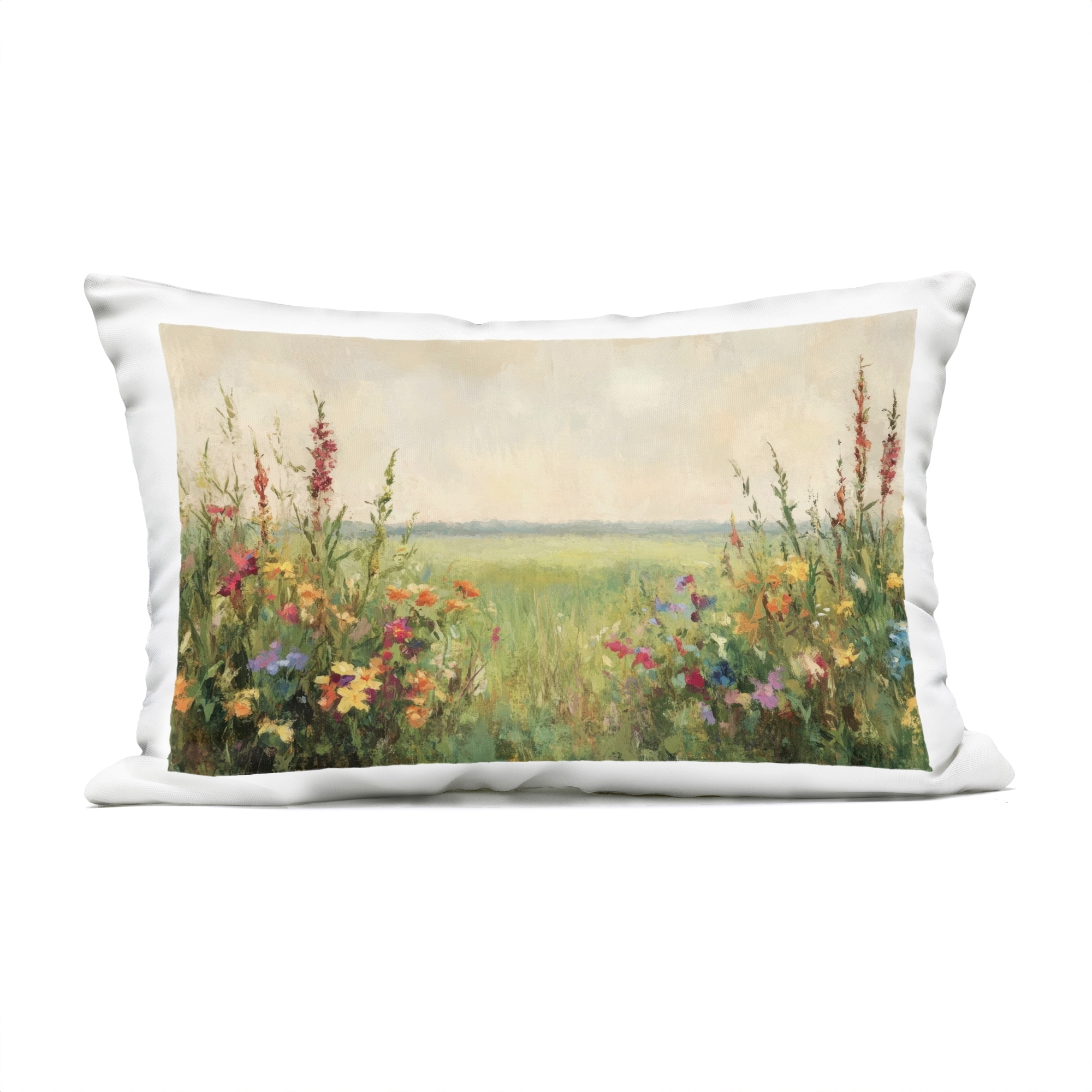 Stupell Warm Painted Meadow Printed Outdoor Throw Pillow Design by Petal Prints Design