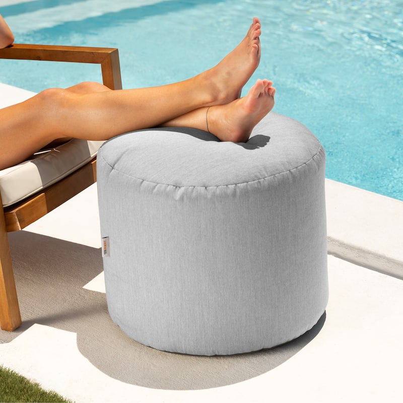 Jaxx Sunbrella Patio Bean Bag Pouf Ottoman - Granite