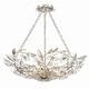 preview thumbnail 5 of 6, Marselle 6 Light Antique Silver Chandelier - 24"W x 6"H x 24"D