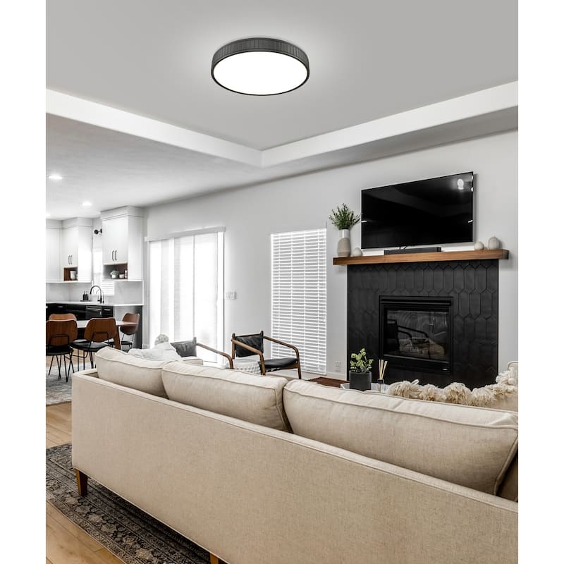 Z-Lite 1005F20-LED Madison 21" Wide LED Flush Mount Drum Ceiling