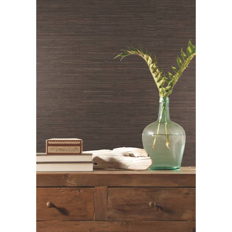 York Wallcoverings Knotted Grass Brown Wallpaper