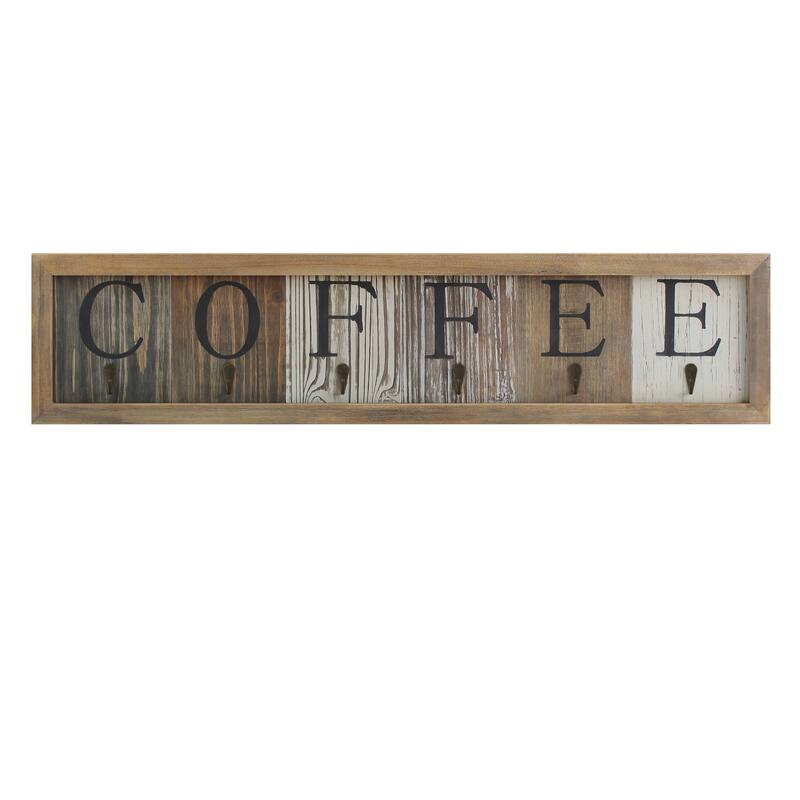 Wall Mount Printed Coffee Mug Rack