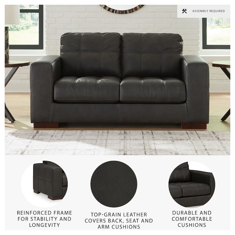 Signature Design by Ashley Luigi Thunder Loveseat - 70"W x 41"D x 35"H