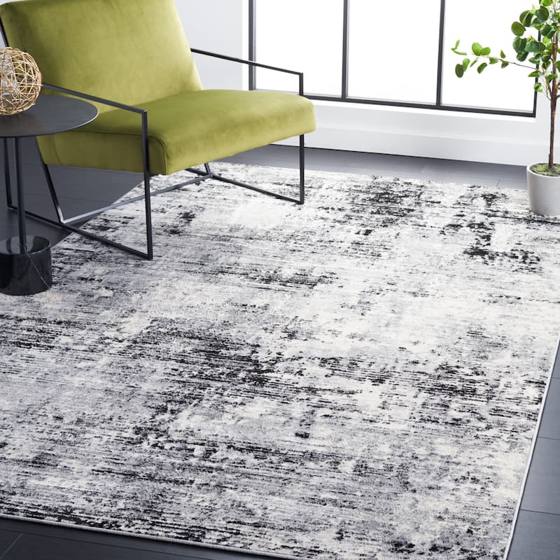 SAFAVIEH Jasper Rachelle Modern Abstract Rug - 8' x 10' - Black/Ivory