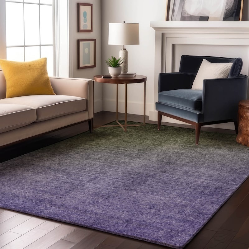 Premium Washable Super Soft Ombre Solid Mayfield Rug - Olive - 10' x 14' - Rectangle