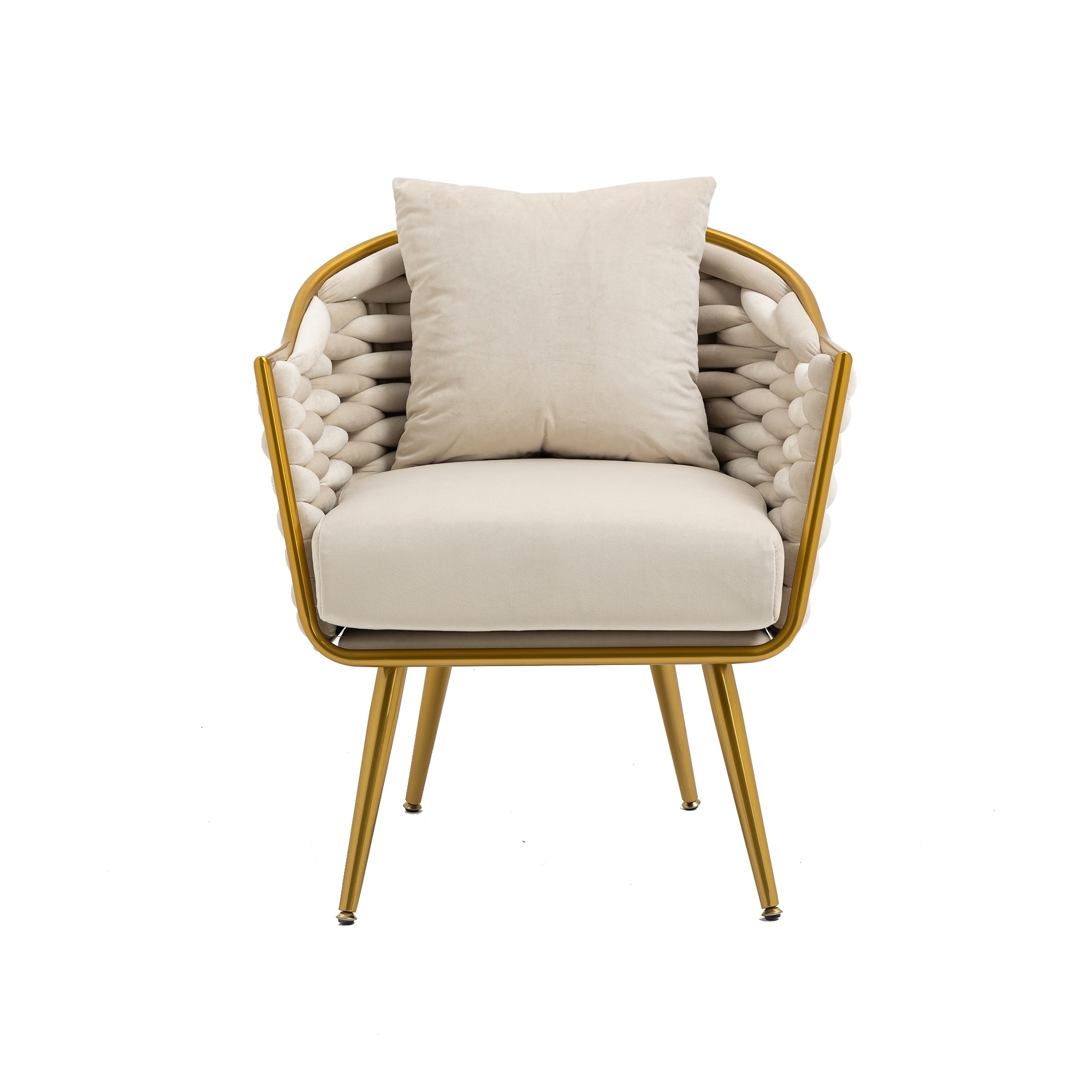 White chair with on sale rose gold legs