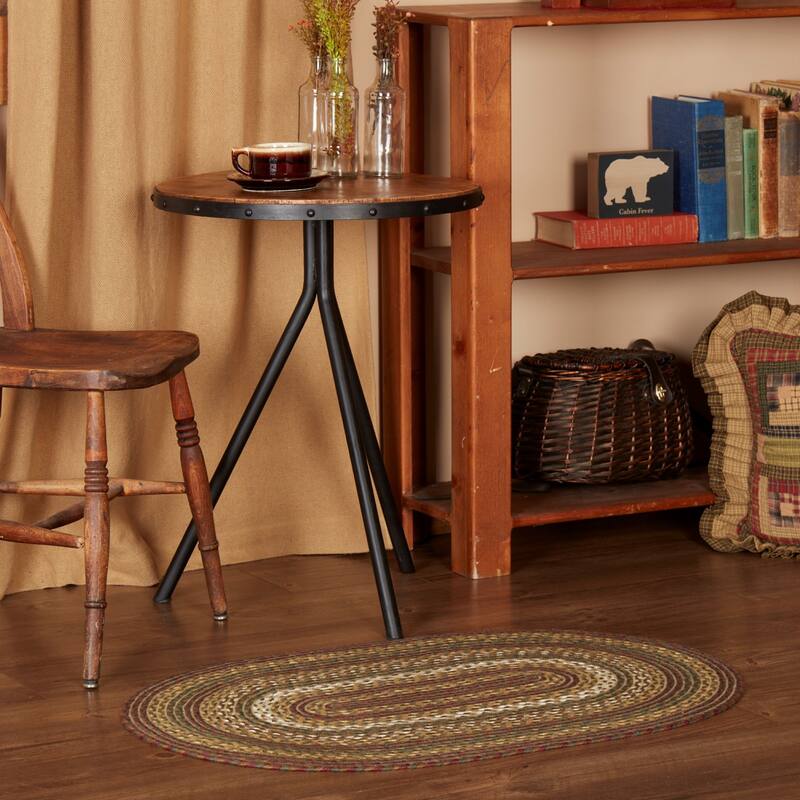 Tea Cabin Jute Rug Oval w/ Pad 24x36 - 2' x 3' Oval