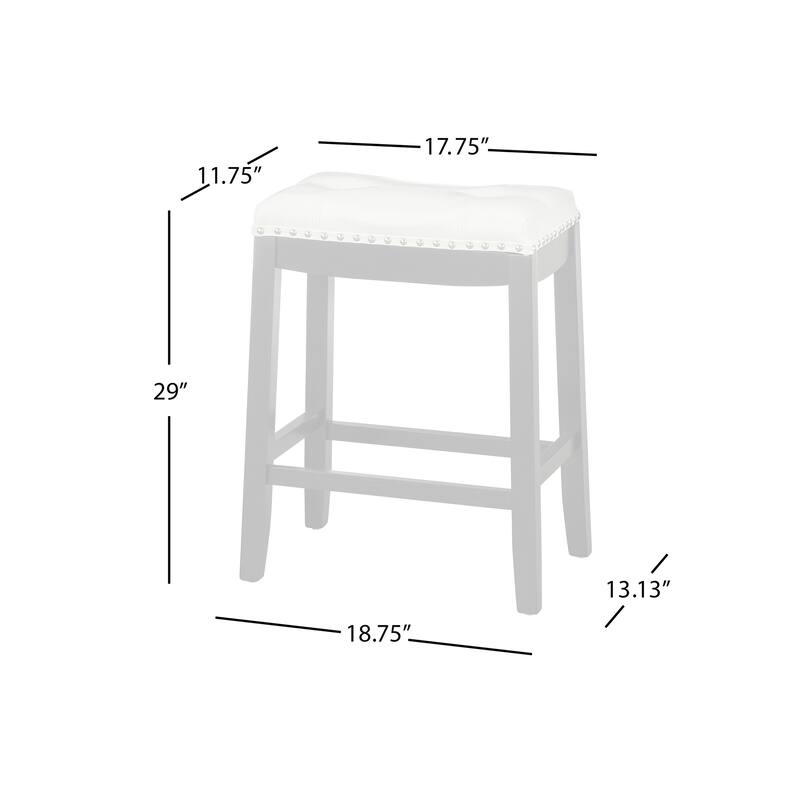 Simple Living Lonnie 29-inch Padded Bar Height Saddle Stools (Set of 2)