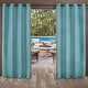 preview thumbnail 18 of 33, ATI Home Delano Indoor/Outdoor Grommet Top Curtain Panel Pair 54X120 - Teal