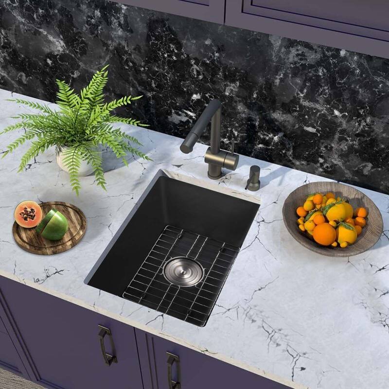 Undermount Bar Sink With Basket Strainer