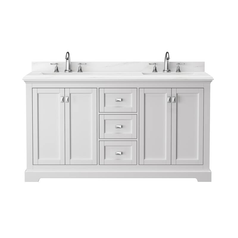 Vanity Sink Combo with Marble Countertop