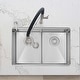preview thumbnail 11 of 21, AZUNI 28 inches L x 19 inches W Double Bowl Undermount 16G Workstation Kitchen Sink with accessories C228L - 28" x 19" x 10"