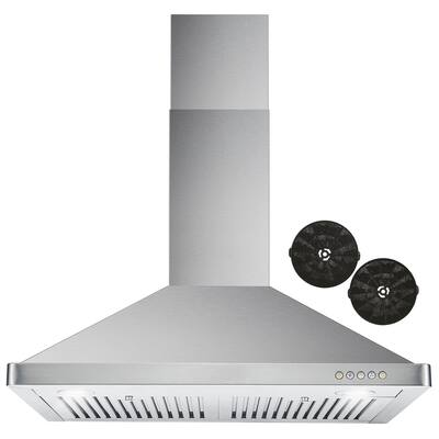 Cosmo 30 in. Ductless Wall Mount Range Hood in Stainless Steel with Carbon Filter Kit for Recirculating - 30 in.