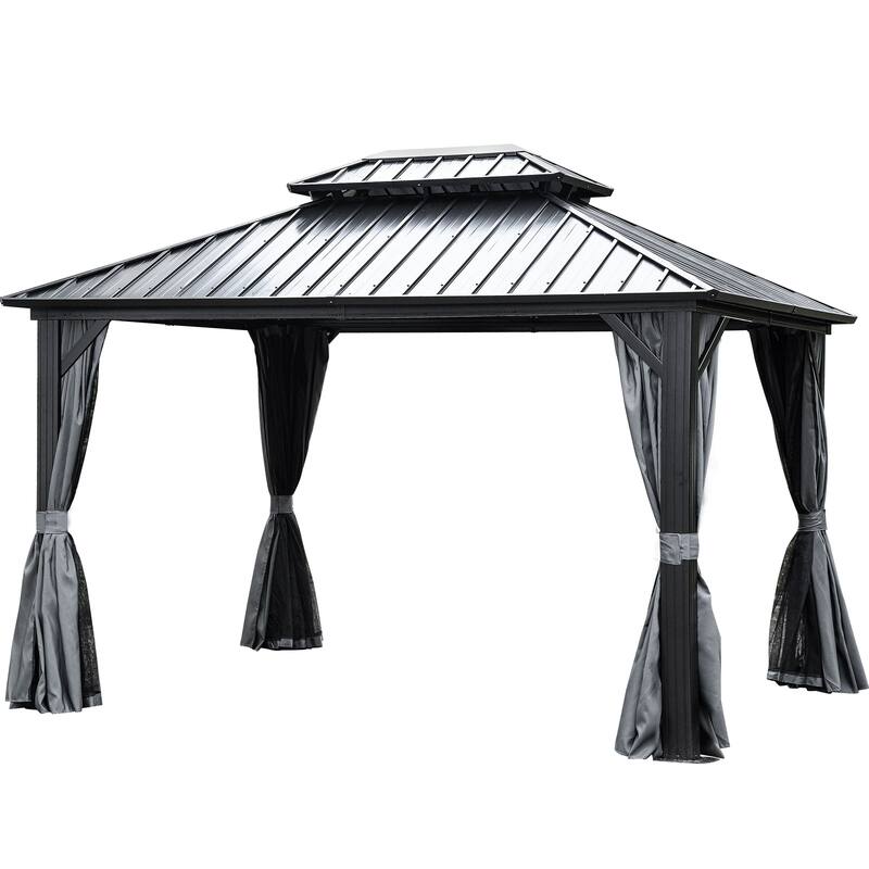 12 Ft. W x 10 Ft. D Aluminum Patio Gazebo