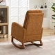 preview thumbnail 9 of 59, Mid-Century Modern Nursery Rocking Armchair Glider Rocker With Retractable Footrest For Living Room