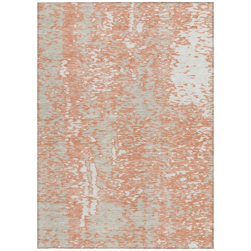 HomeRoots Abstract Transitional Rectangle Outdoor Rug