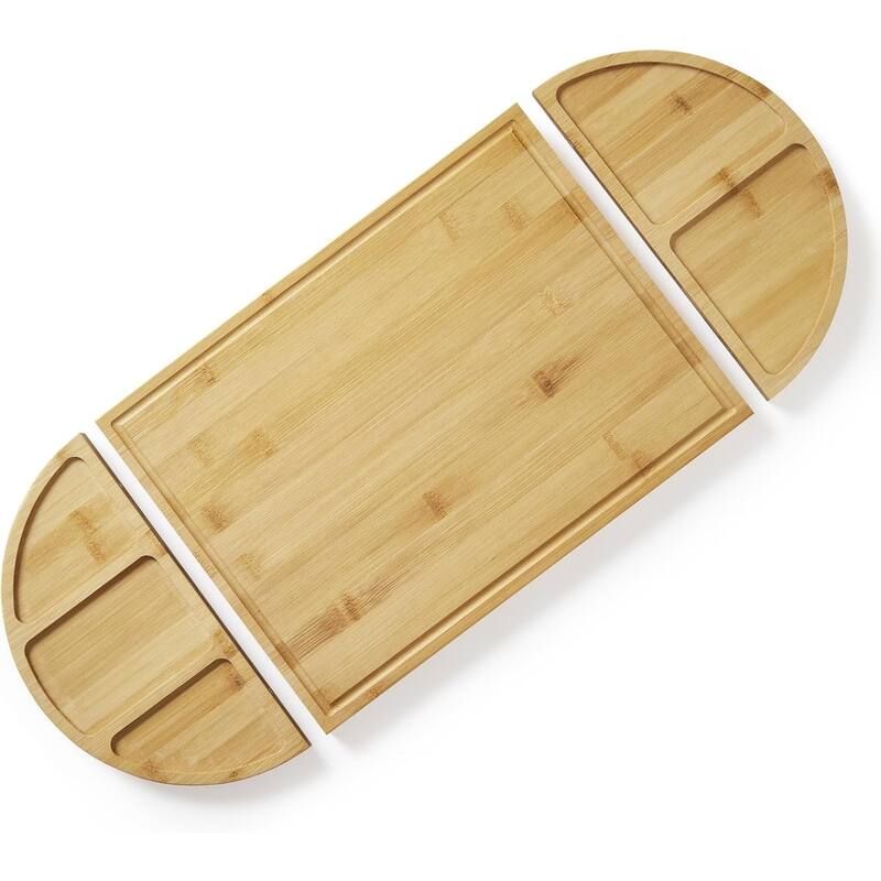 3 Pcs Magnetic Cheese Board Set, Bamboo Cutting Board Set With Deep Juice Grooves