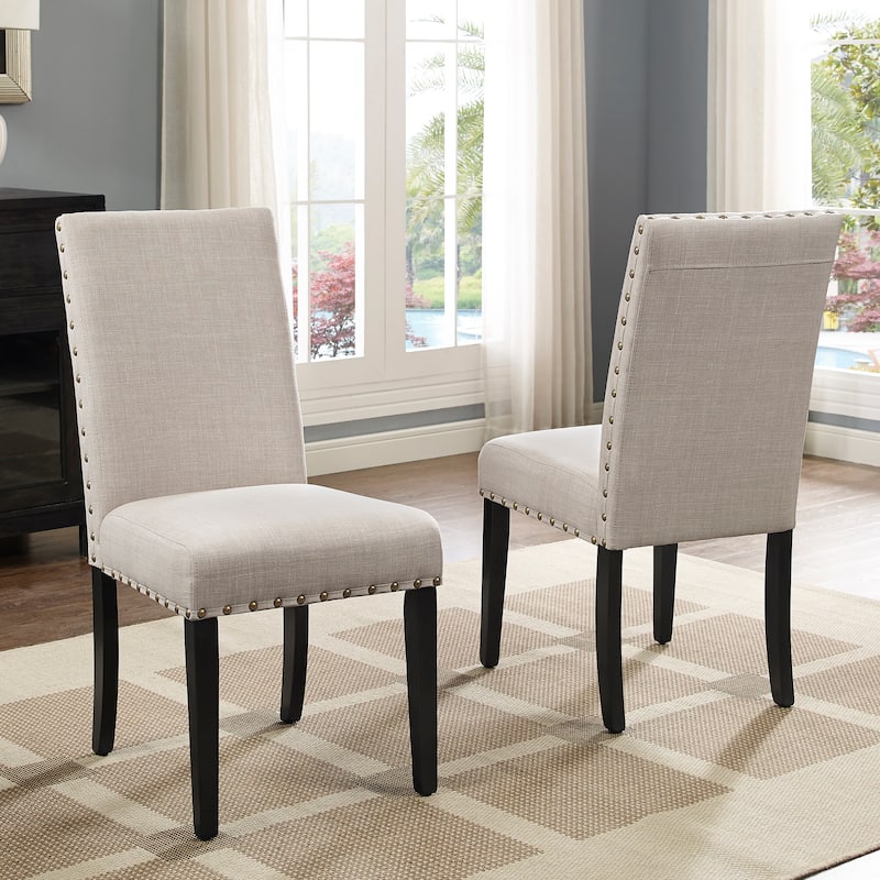 Copper Grove Humboldt Nailhead-trim Fabric Dining Chairs (Set of 2)