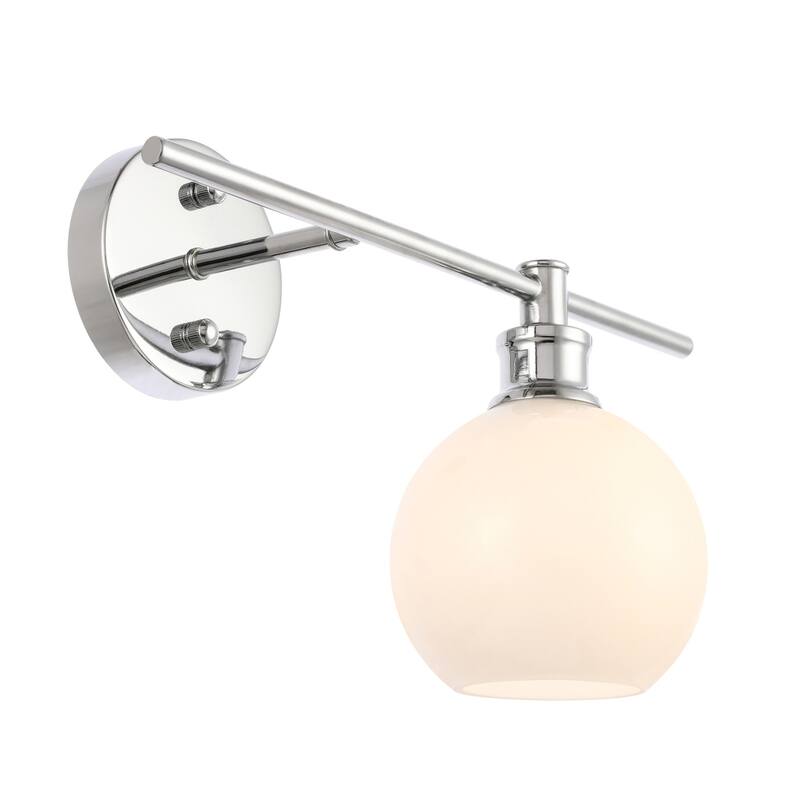 Collins 1-Light Glass Right Wall Sconce - 14.7/9.8