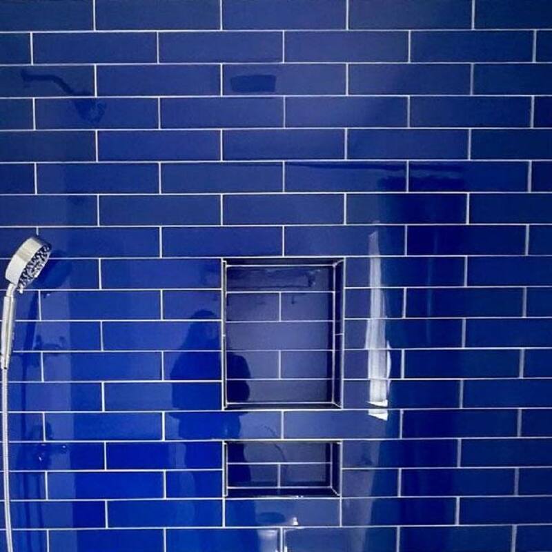 Apollo tile 3" x 12" Colorway Glossy Cobalt Blue Glass Tile (5 sq ft/case) - 20 Pack