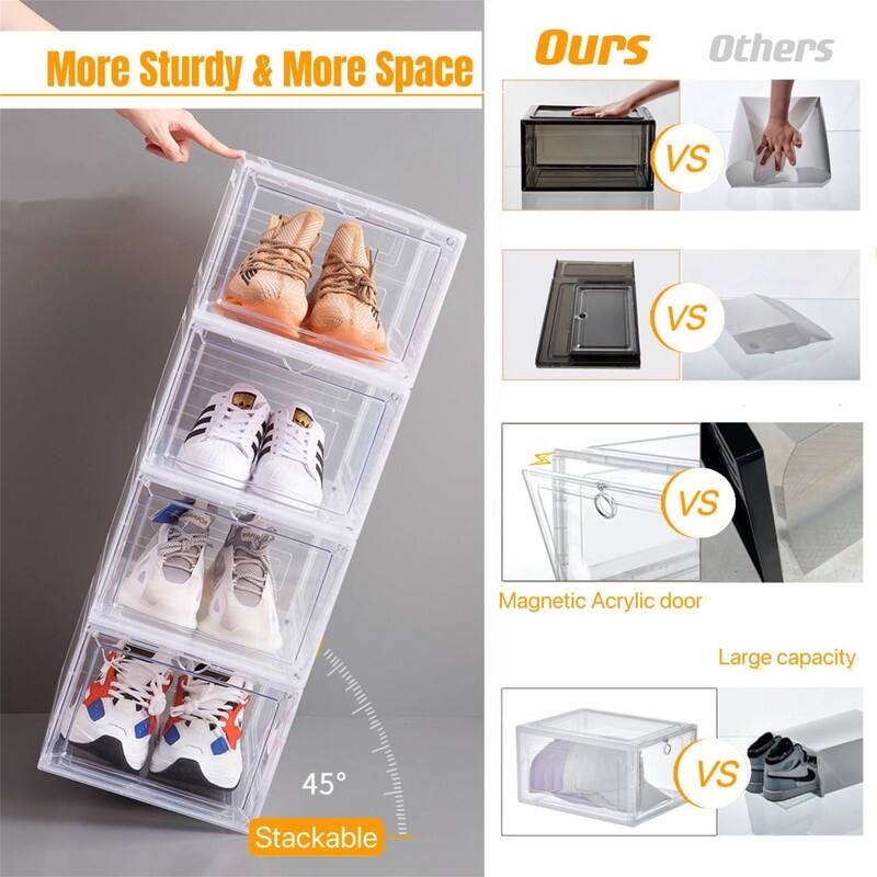 Plastic Shoe Box with Clear Door