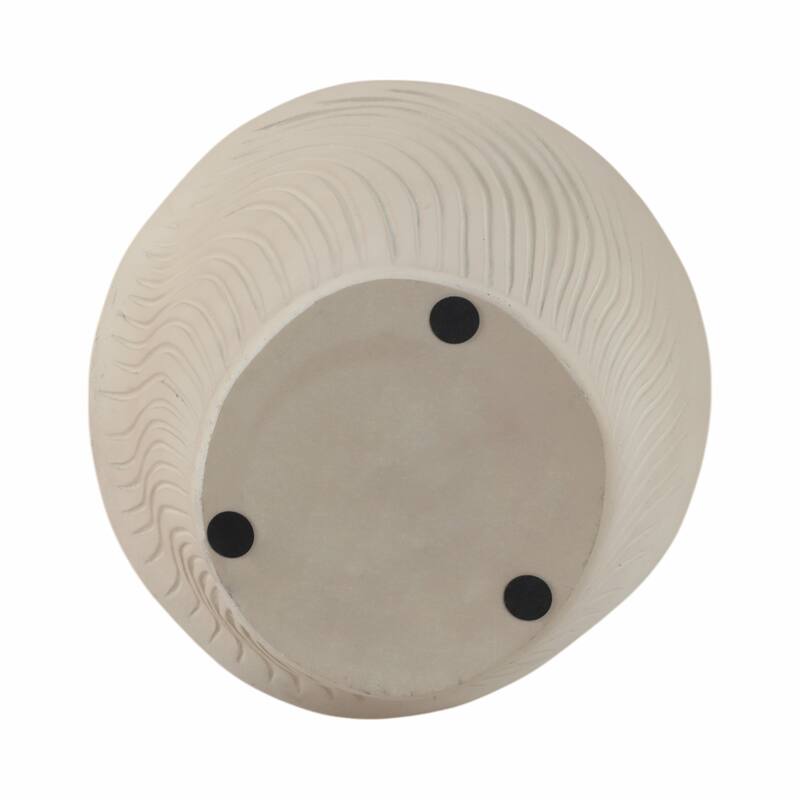 Resin Vase with Sculptural Textured Design and Curved Detailing