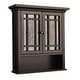 preview thumbnail 7 of 7, Teamson Home Windsor Wall Cabinet with Glass Mosaic Doors, Espresso - 7"L x 22"W x 24"H