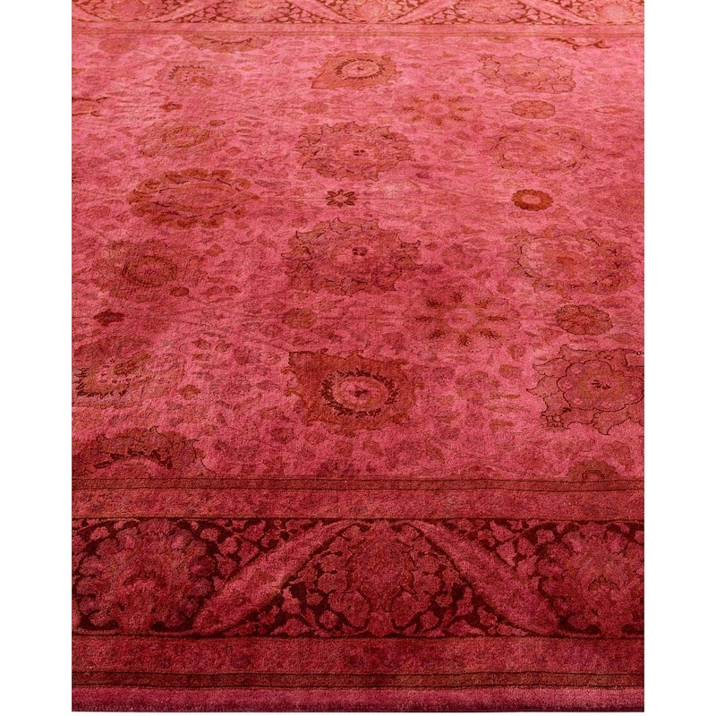 Contemporary Overdyed Wool Hand Knotted Area Rug - 6' 2" x 9' 1"