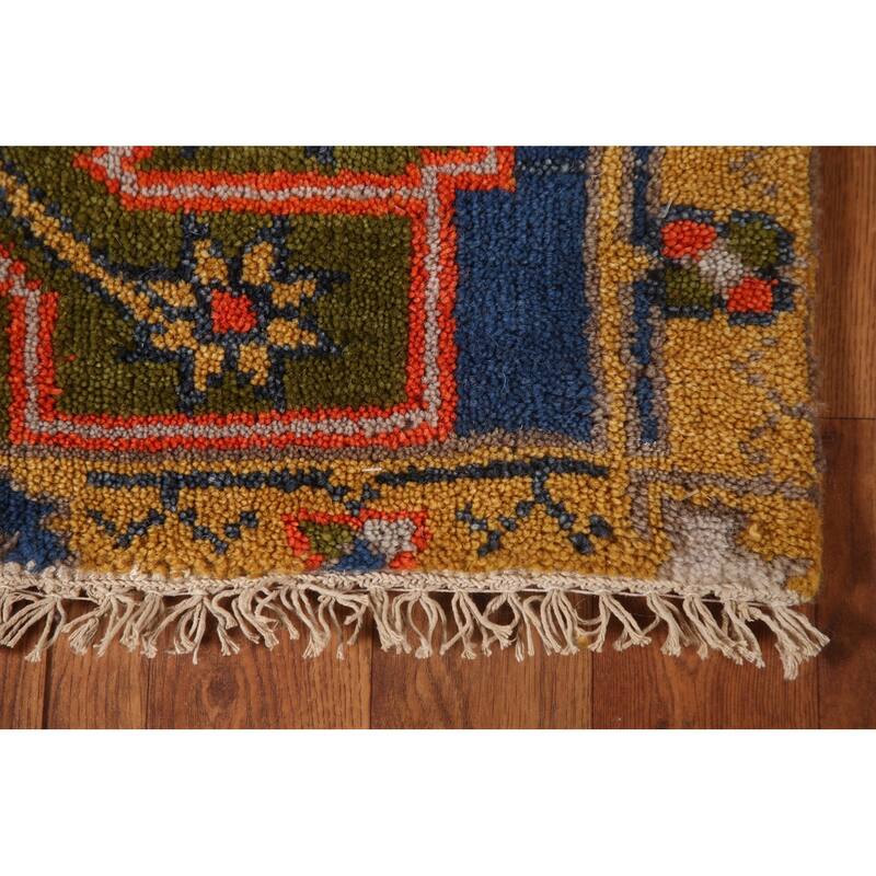 Blue Heriz Serapi Oriental Runner Rug Wool Carpet - 2'7" x 7'10"
