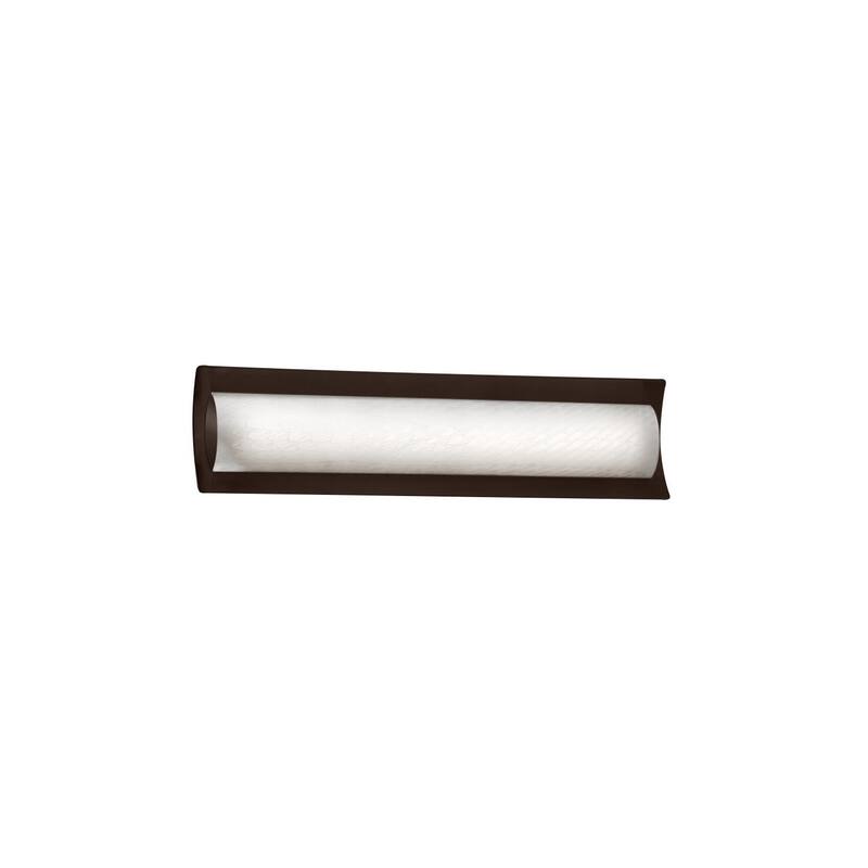 Justice Design Fusion Lineate 22-inch Dark Bronze ADA LED Wall/ Bath Bar, Weave Shade - Dark Bronze, Weave