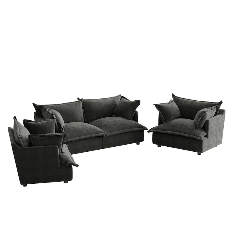 Double Layer Cushion Comfy Cloud Modular Sectional Sofa Set