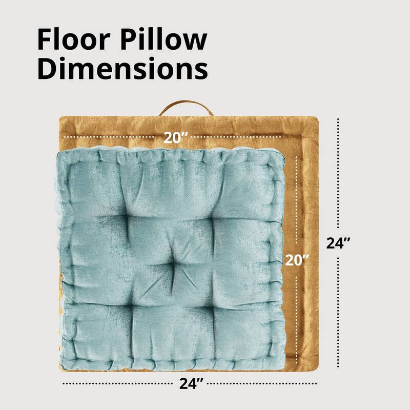 Intelligent Design Azza Poly Chenille Square Floor Pillow Cushion