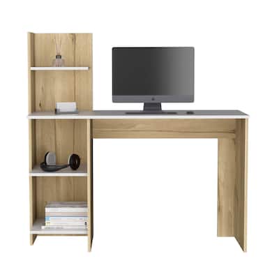 Modern Writing Desk with Four Shelves