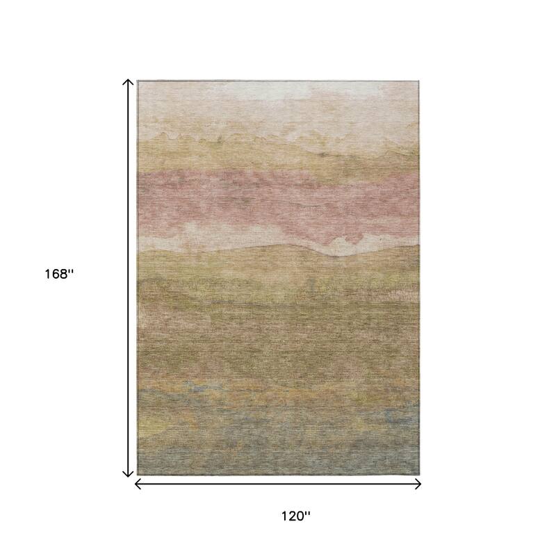 HomeRoots Abstract Modern Rectangle Outdoor Rug
