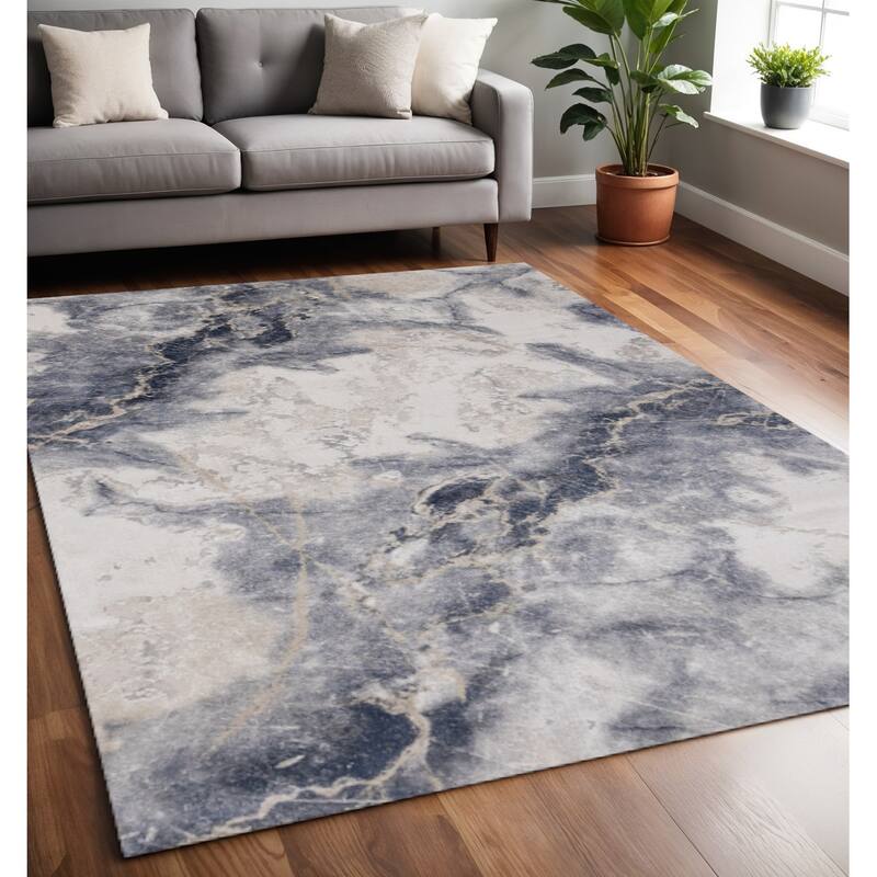 HomeRoots Abstract Modern Rectangle Area Rug - 5' X 8' - 5' X 8'