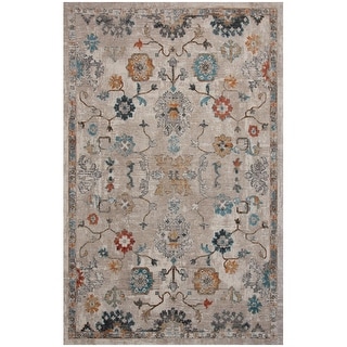 Alora Decor Cosmopolitan Traditional Beige Wool/Tencel Area Rug