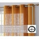 preview thumbnail 82 of 94, HLC.me Abbey Faux Linen Textured Semi Sheer Privacy Light Filtering Transparent Window Grommet Curtain Panels, Pair