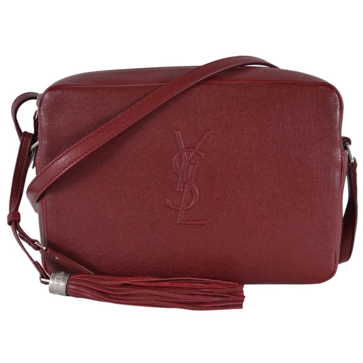 Saint Laurent Ysl 470299 Lou Red Leather Camera Bag Crossbody Purse Handbag
