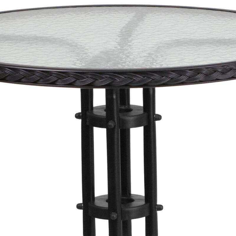 3-piece Outdoor Table/Chair Set - 28.75"W x 28.75"D x 28"H