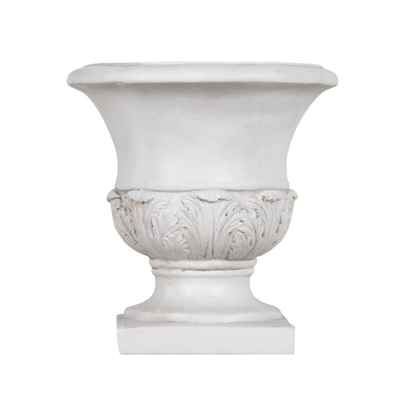Christopher Knight Home - Classical 18.31"H Outdoor Pedestal Urn Planter with Acanthus Leaf Design