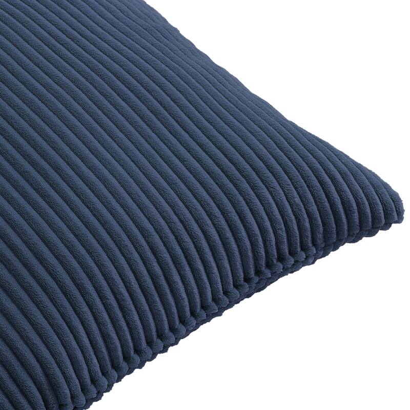 Set of 2 Modern Square Corduroy Accent Throw Pillow